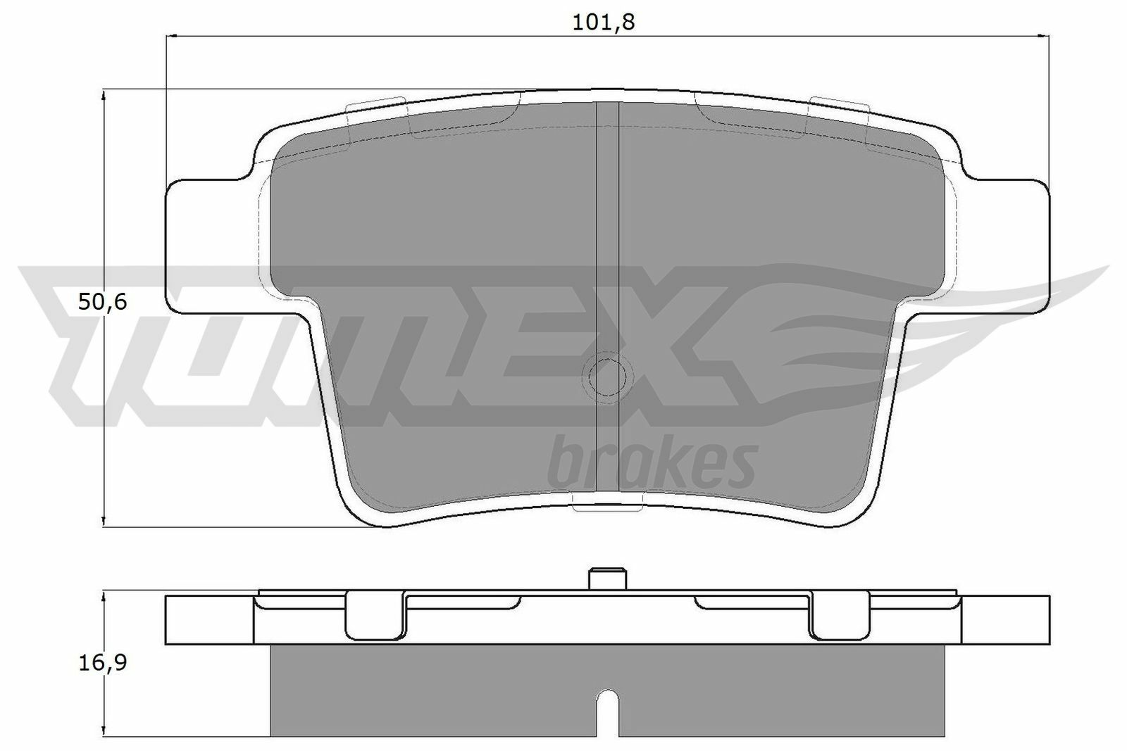 Sada brzdových platničiek kotúčovej brzdy TOMEX Brakes